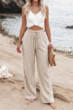 Bohemian Shell Drawstring Wide Leg Pants