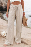 Bohemian Shell Drawstring Wide Leg Pants