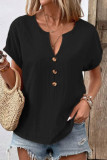 Large Size V-neck Short Sleeved T-shirt
