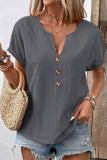 Large Size V-neck Short Sleeved T-shirt