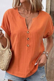 Large Size V-neck Short Sleeved T-shirt