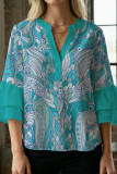 Large Size Digital Printed Bubble Sleeve Shirt