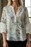 Large Size Digital Printed Bubble Sleeve Shirt