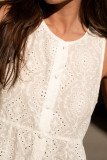 Jacquard Hollow Embroidery Sleeveless Vest