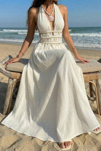 Bohemian Shell Bead Tassel Sleeveless Dress