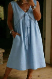 V-neck Sleeveless Lace Vest Dress