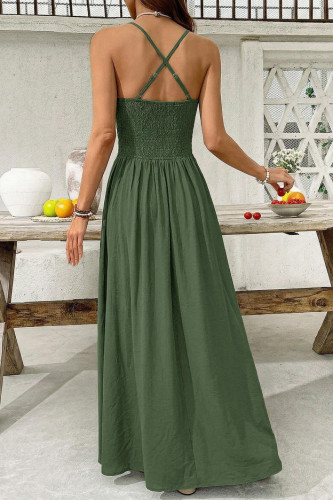 Bohemian Lace Sleeve Backless Dress