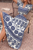 V-neck Short Sleeved Hollow Waist Cinching Dress