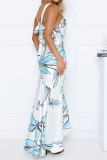 Irregular Floral Print Sleeveless Dress