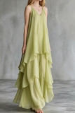 V-neck Camisole Sleeveless Chiffon Dress