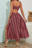 V-neck Sleeveless Backless Dress