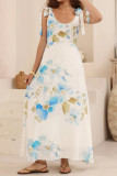 Bohemian U-neck Printed Camisole Dress