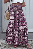 Ethnic Style Lotus Leaf Edge High Waisted Skirt