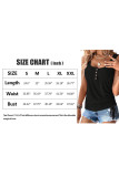 Solid Color U-neck Drawstring Sleeveless Vest
