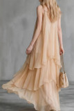 V-neck Camisole Sleeveless Chiffon Dress