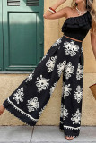Slanted Shoulder Lotus Leaf Shirt Pants Two-piece Set