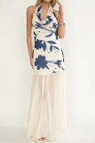 Holiday Style Mesh Sleeveless Backless Dress
