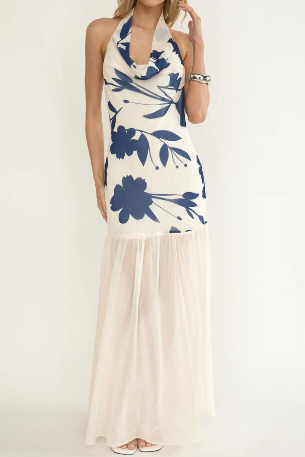 Holiday Style Mesh Sleeveless Backless Dress