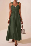 Sleeveless V-neck Waist Cinched Dress