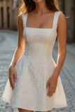 Solid Color Waist Cinched Sleeveless Dress