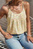 Floral Print U-neck Sleeveless Vest