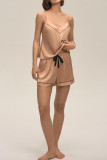 Vest Shorts Satin Pajamas Two Piece Set