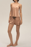 Vest Shorts Satin Pajamas Two Piece Set