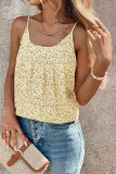 Floral Print U-neck Sleeveless Vest