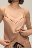 Vest Shorts Satin Pajamas Two Piece Set