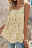Floral Print U-neck Sleeveless Vest
