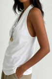 Solid Color V-neck Backless Camisole Vest