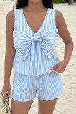 Bareback Bow Vest Shorts Two-piece Set