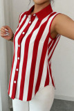 Lapel Sleeveless Printed Sleeveless Vest