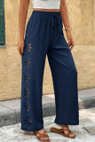 Bohemian Hollow Embroidered Wide Leg Pants