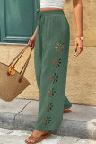 Bohemian Hollow Embroidered Wide Leg Pants