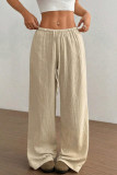 Cotton Solid Color Loose Wide Leg Pants