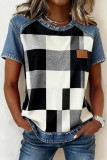Round Neck Printed Short Sleeved Shirt