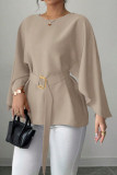 Retro Flared Sleeve Round Neck Shirt