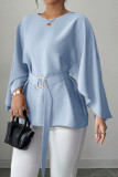 Retro Flared Sleeve Round Neck Shirt