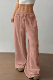 Cotton Solid Color Loose Wide Leg Pants