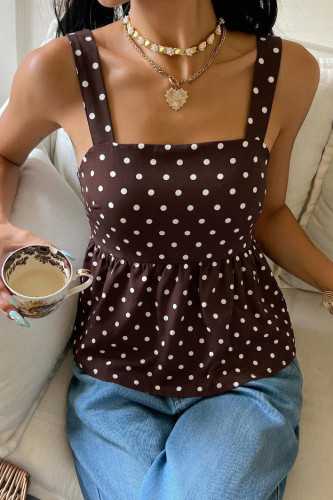 Retro Polka Dot Camisole Sleeveless Vest