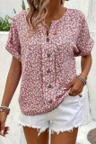 Floral Print Short Sleeved T-shirt