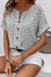 Floral Print Short Sleeved T-shirt