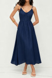 V-neck Backless Camisole Dress