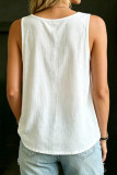 Hollow Lace V-neck Sleeveless Vest