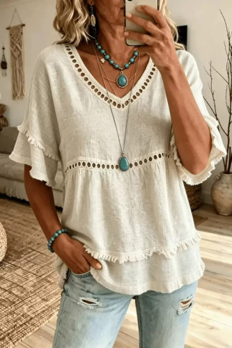 V-neck Loose Comfortable T-shirt