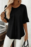 Ruffled Five Quarter Sleeved Shirt