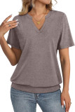 V-neck Casual Loose Short Sleeve T-shirt