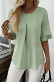 Ruffled Five Quarter Sleeved Shirt