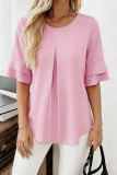 Ruffled Five Quarter Sleeved Shirt